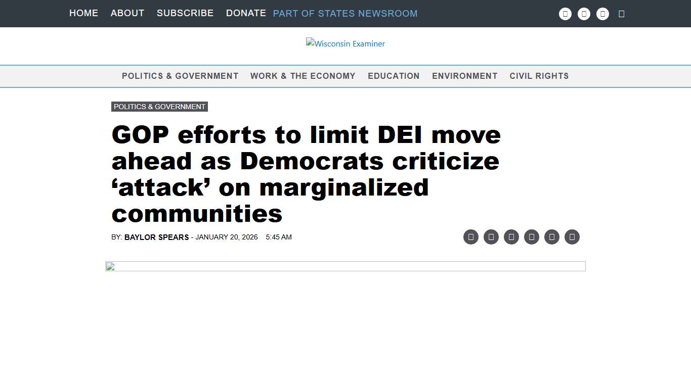 GOP efforts to limit DEI move ahead as Democrats criticize 'attack' on marginalized communities • Wisconsin Examiner